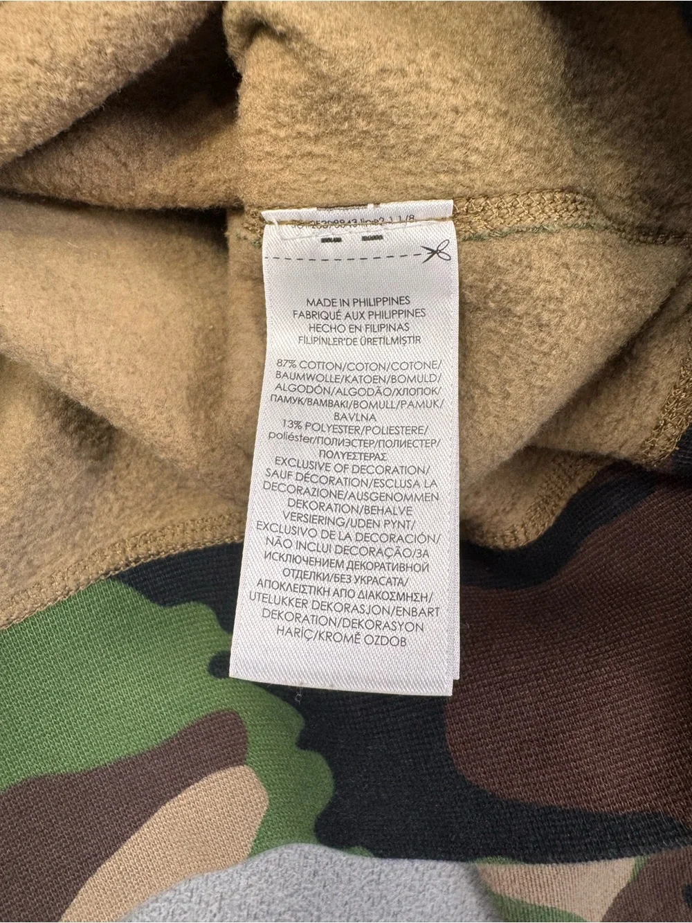 Polo Ralph Lauren Wildlife Sportsmen Cookie Patch Camo Crewneck Sweatshirt, S
